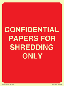 CONFIDENTIAL PAPERS FOR SHREDDING ONLY